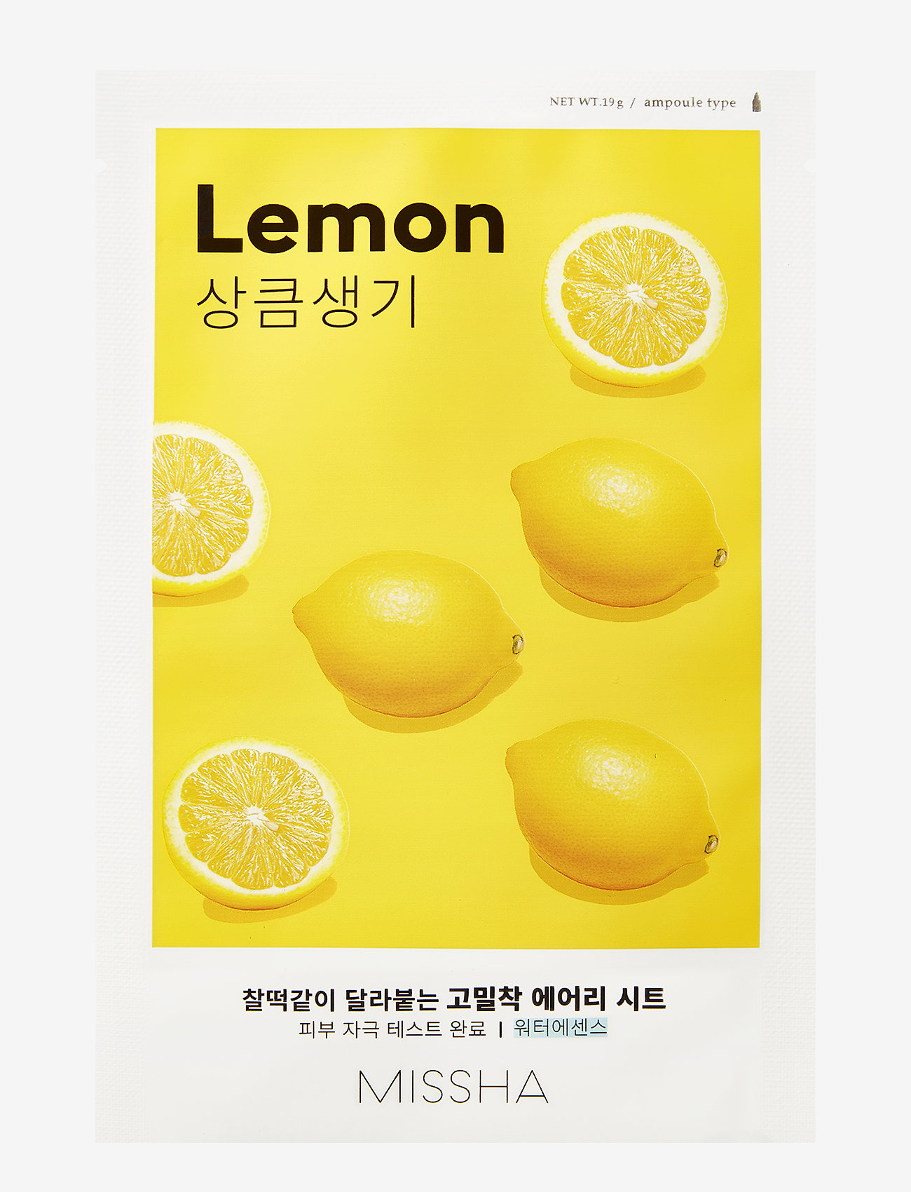 Missha Airy Fit Sheet Mask (Lemon), Sheetmaske, Nude, Str: 19 g