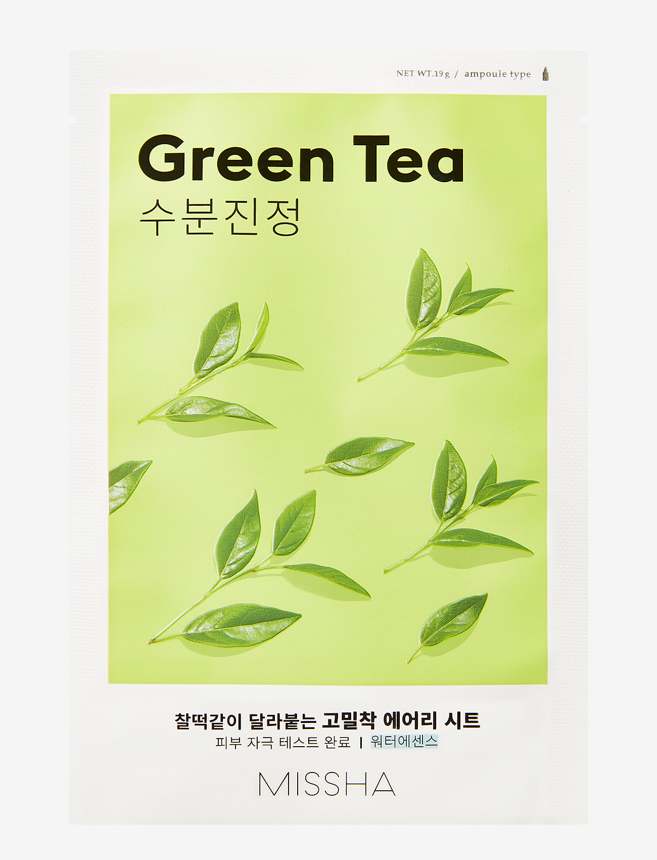 Missha Missha Airy Fit Sheet Mask (Green Tea), 19 G, Masker > Sheetmask, Dame