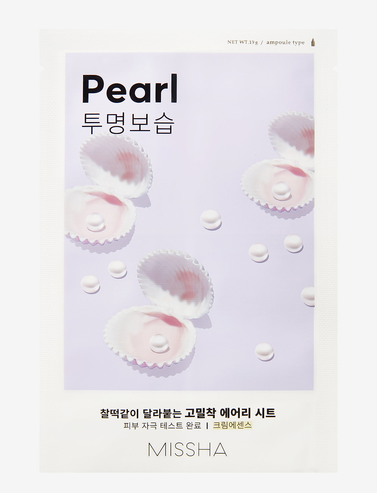 Missha MISSHA Airy Fit Sheet Mask (Pearl) - Hjemmespa - CLEAR / undefined