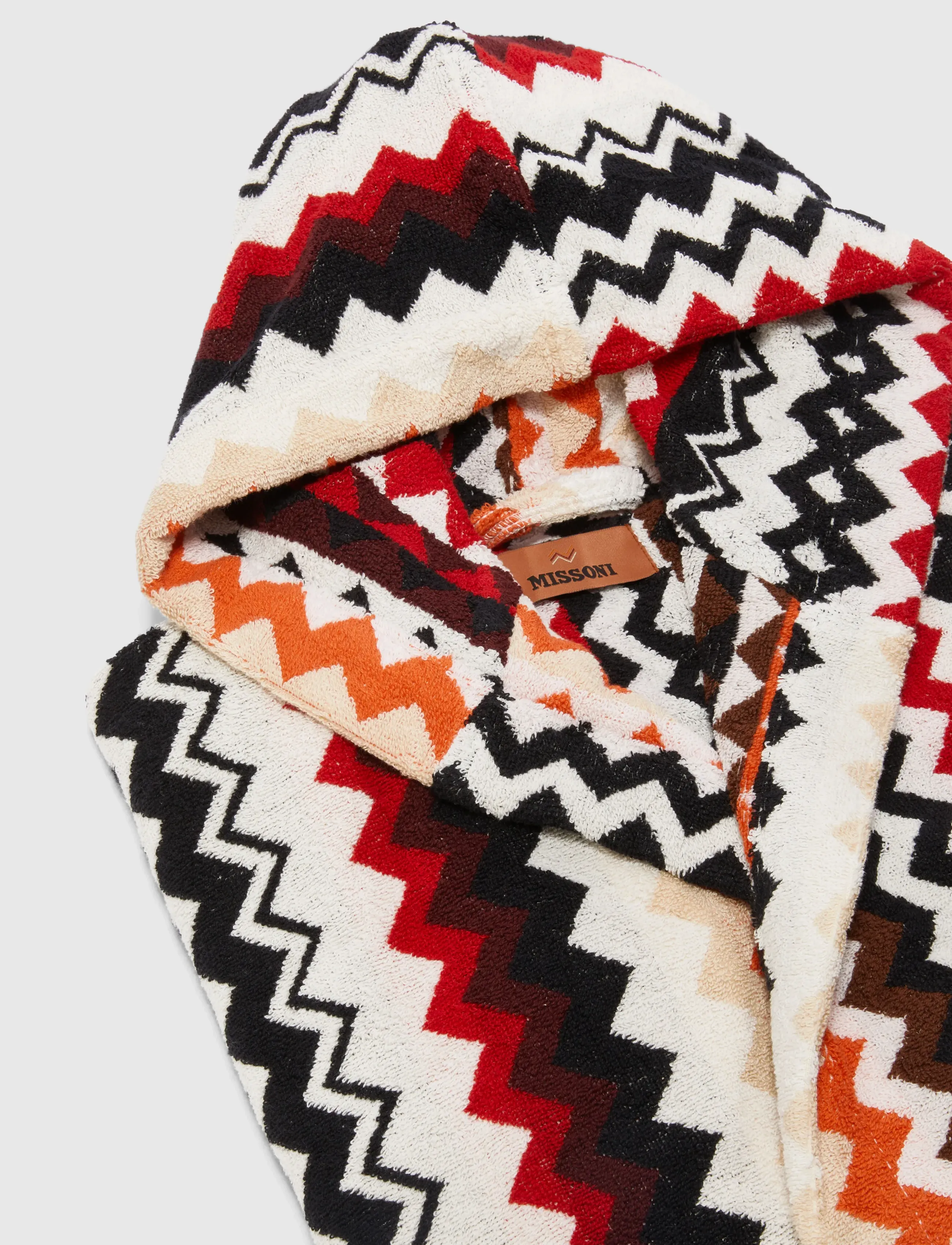 Missoni Home - BEST HOODED BATHROBE - hversdagsleg tíska - 156 red multicolor - 1