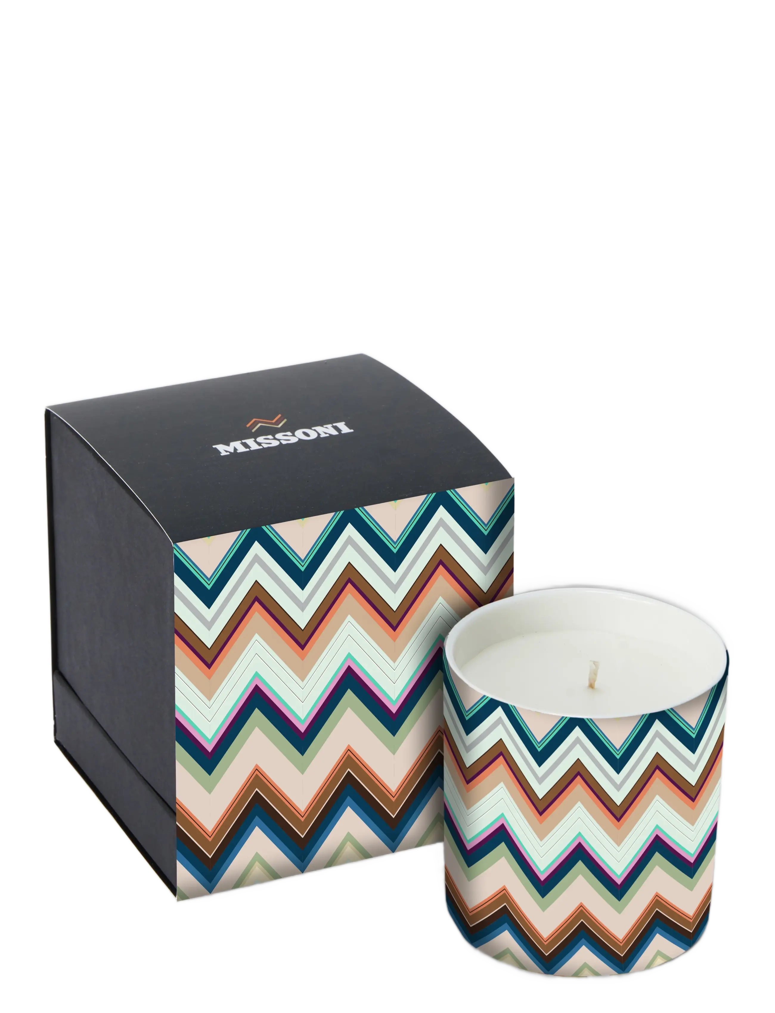 Missoni Home Agadir Scented Candle W/Decorated Glass Container Ø 8,3Xh9,, One Size, Multi/patterned, Hjem > Duftlys, Dame