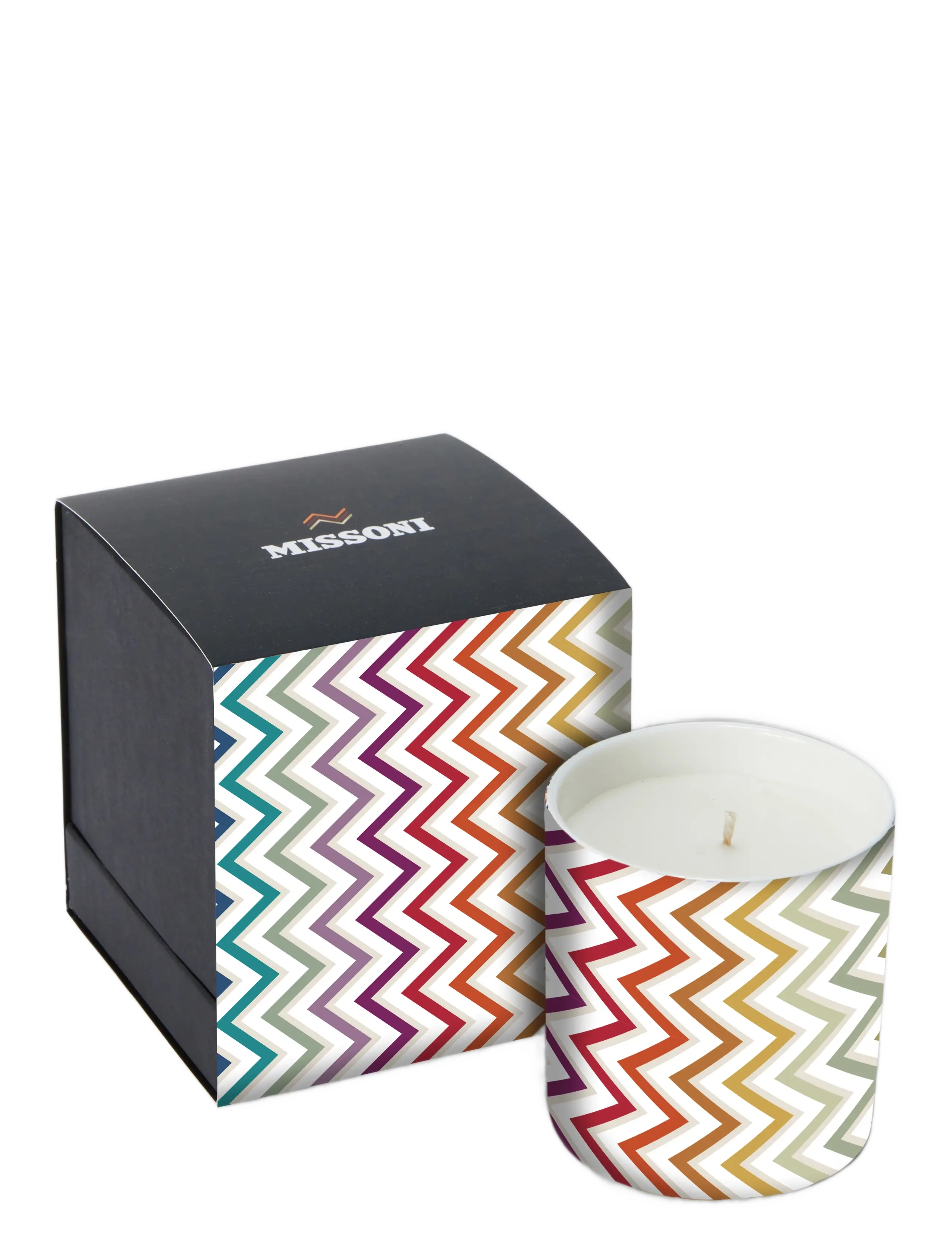 Missoni Home Watamu Scented Candle W/Decorated Glass Container Ø 8,3Xh9,, One Size, Multi/patterned, Hjem > Duftlys, Dame
