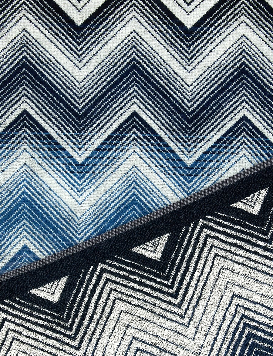 Missoni Home - (BS)MAREA BATH TOWEL 100X60 SINGLE PACKAGE, 501 - saunalinad - blue/white - 2