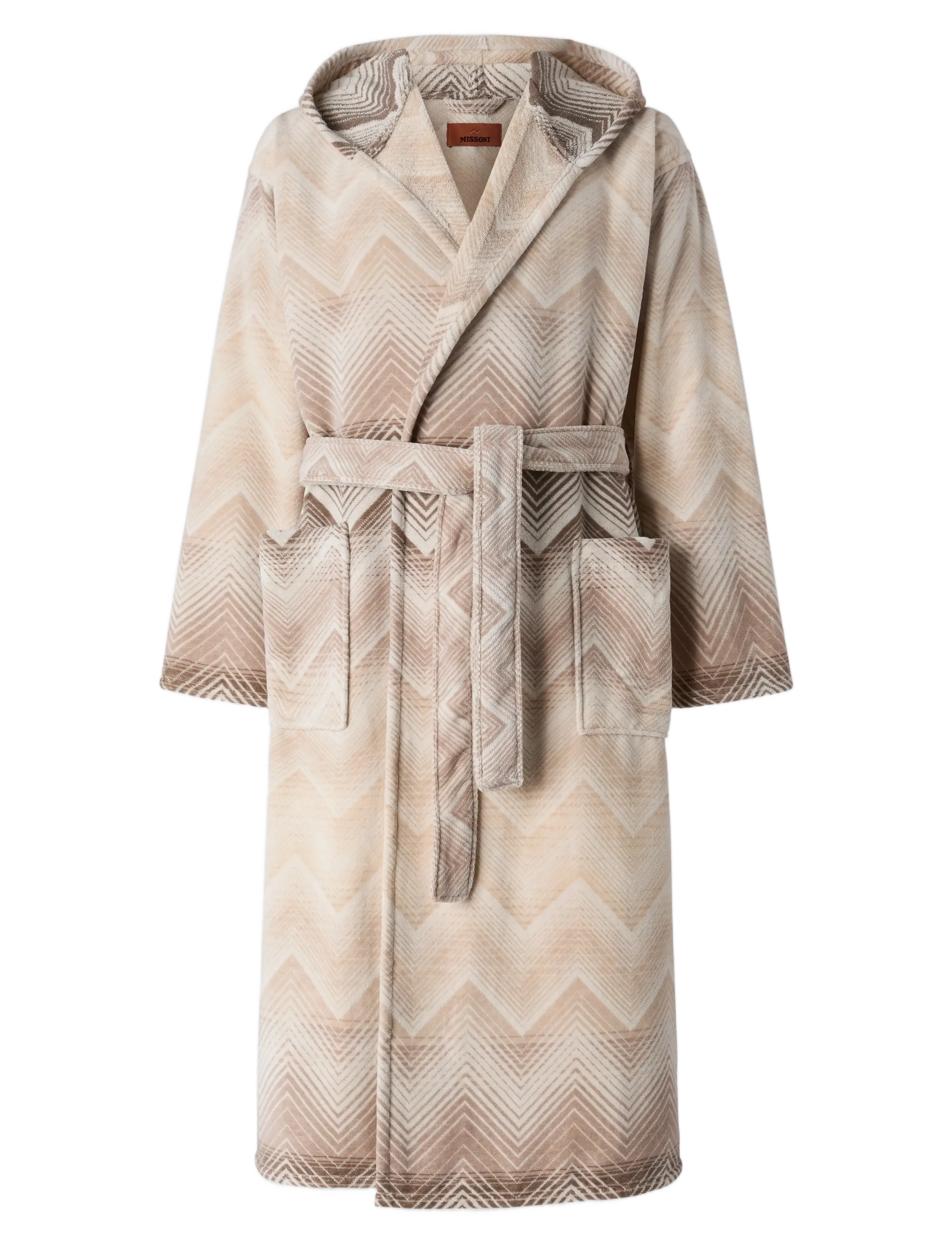 Missoni Home Marea Hooded Bathrobe, L, Bathroom Textiles, Creme - Robes, Frauen
