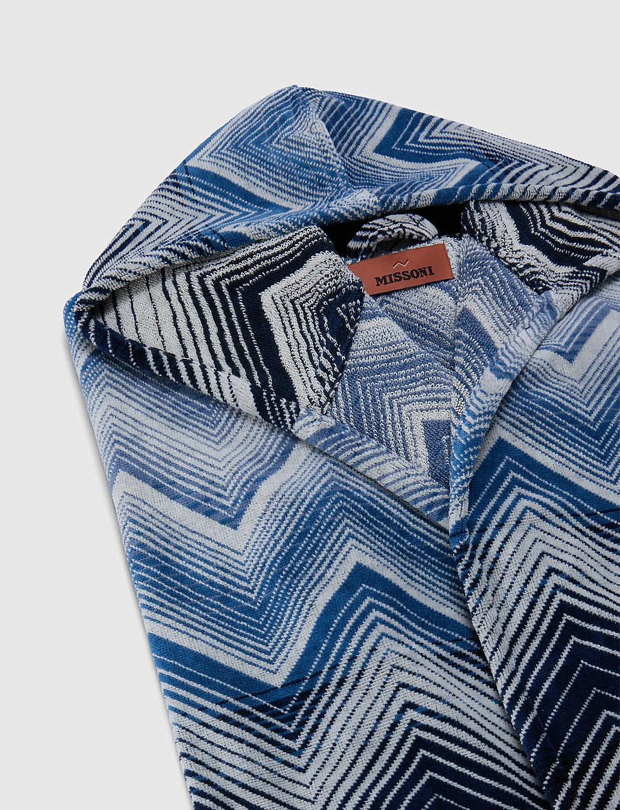 Missoni Home - MAREA HOODED BATHROBE - nach preis einkaufen - blue/white - 1
