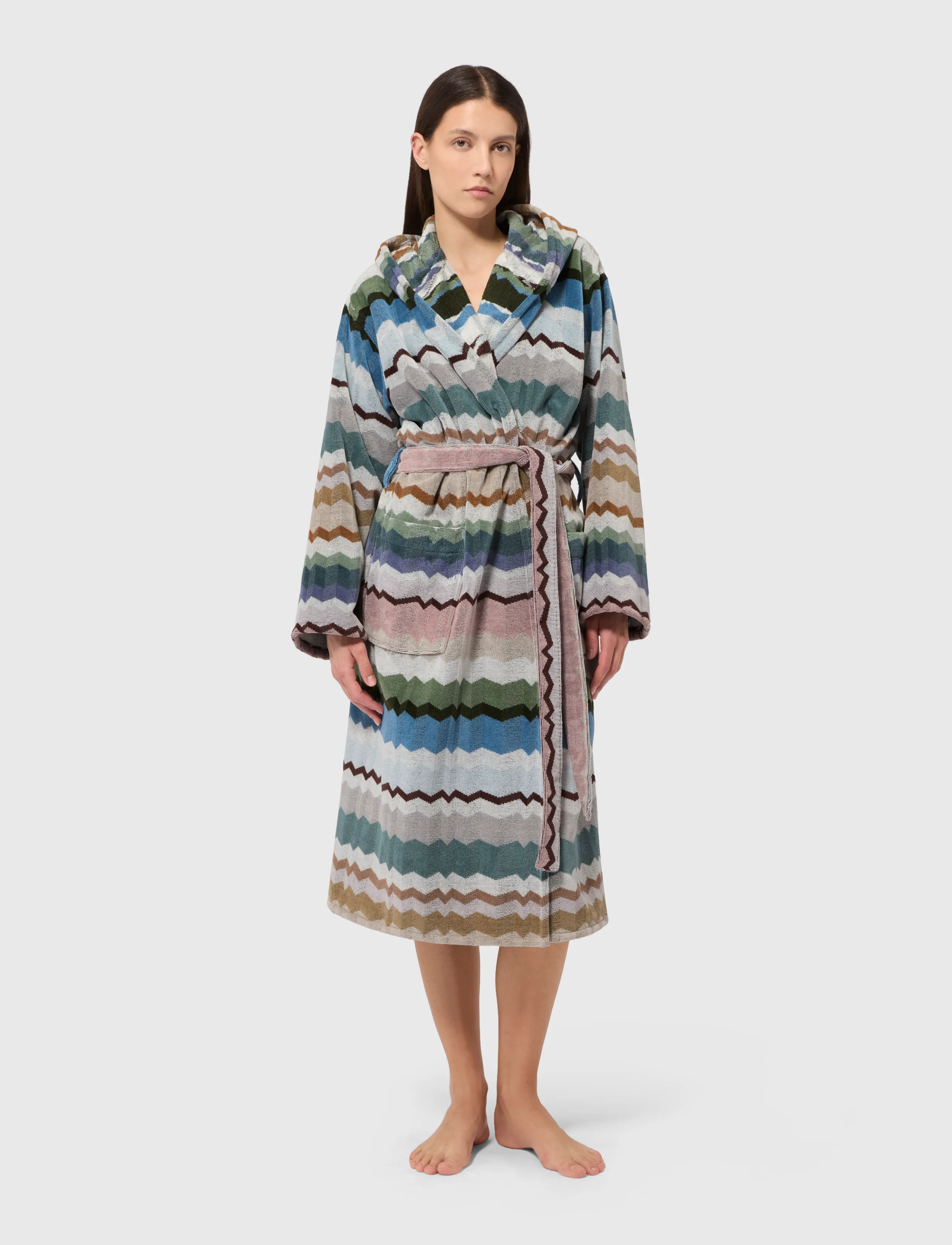 Missoni Home Eva Hooded Bathrobe S, 100, Bathroom Textiles, Mehrfarbig/gemustert - Robes, Frauen
