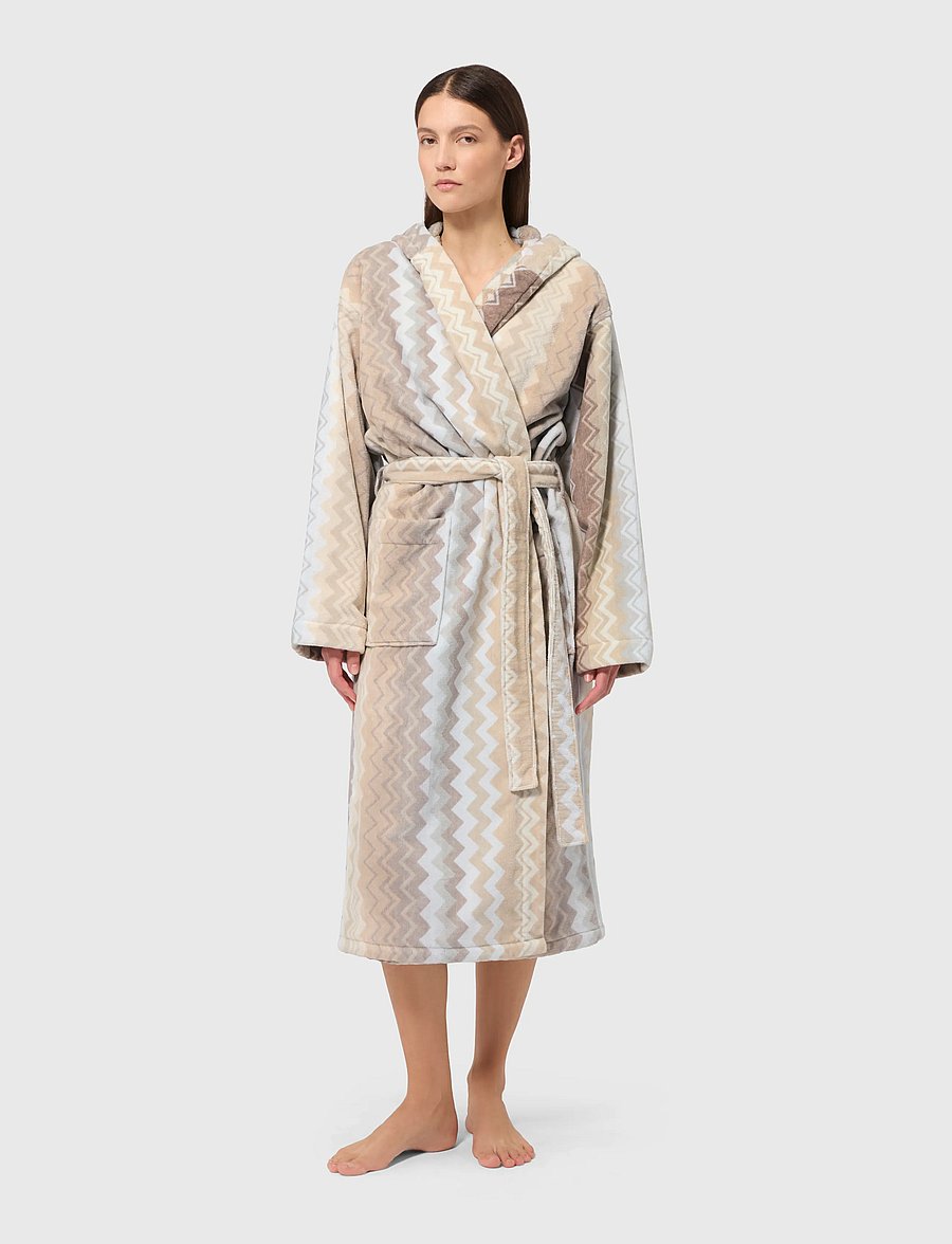 Missoni Home - GIACOMO HOODED BATHROBE M, 21 - shop by price - natural - 0