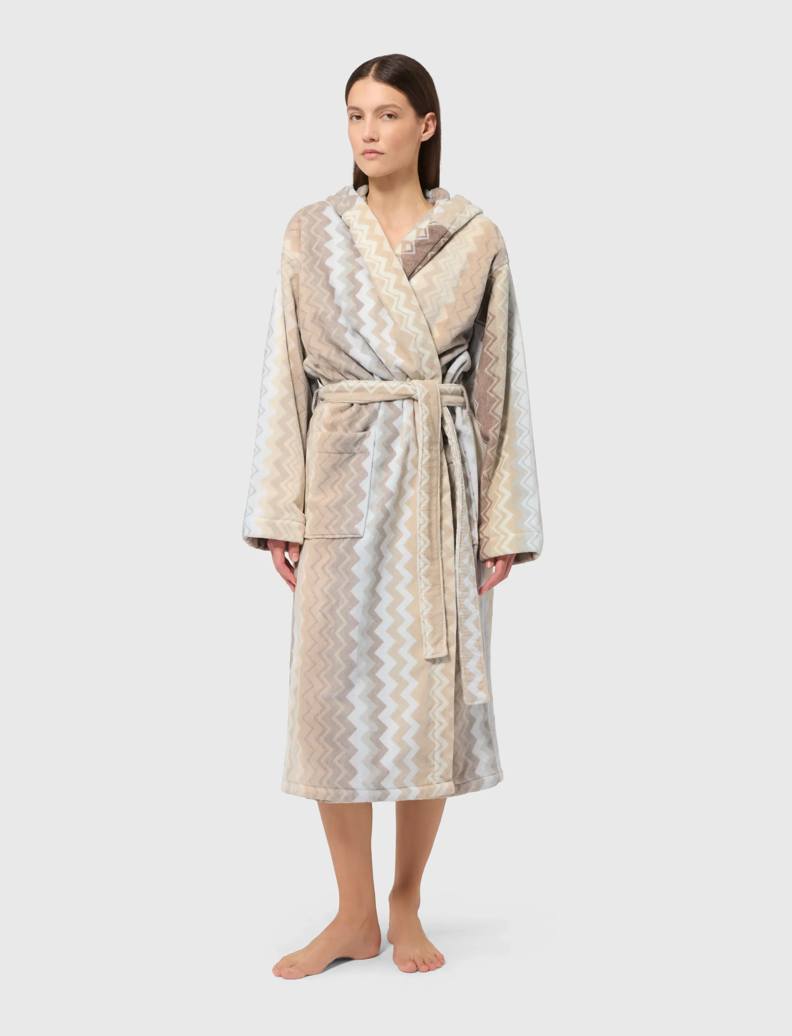 Missoni Home Giacomo Hooded Bathrobe Xs, 21, XS, Bathroom Textiles, Creme - Robes, Frauen