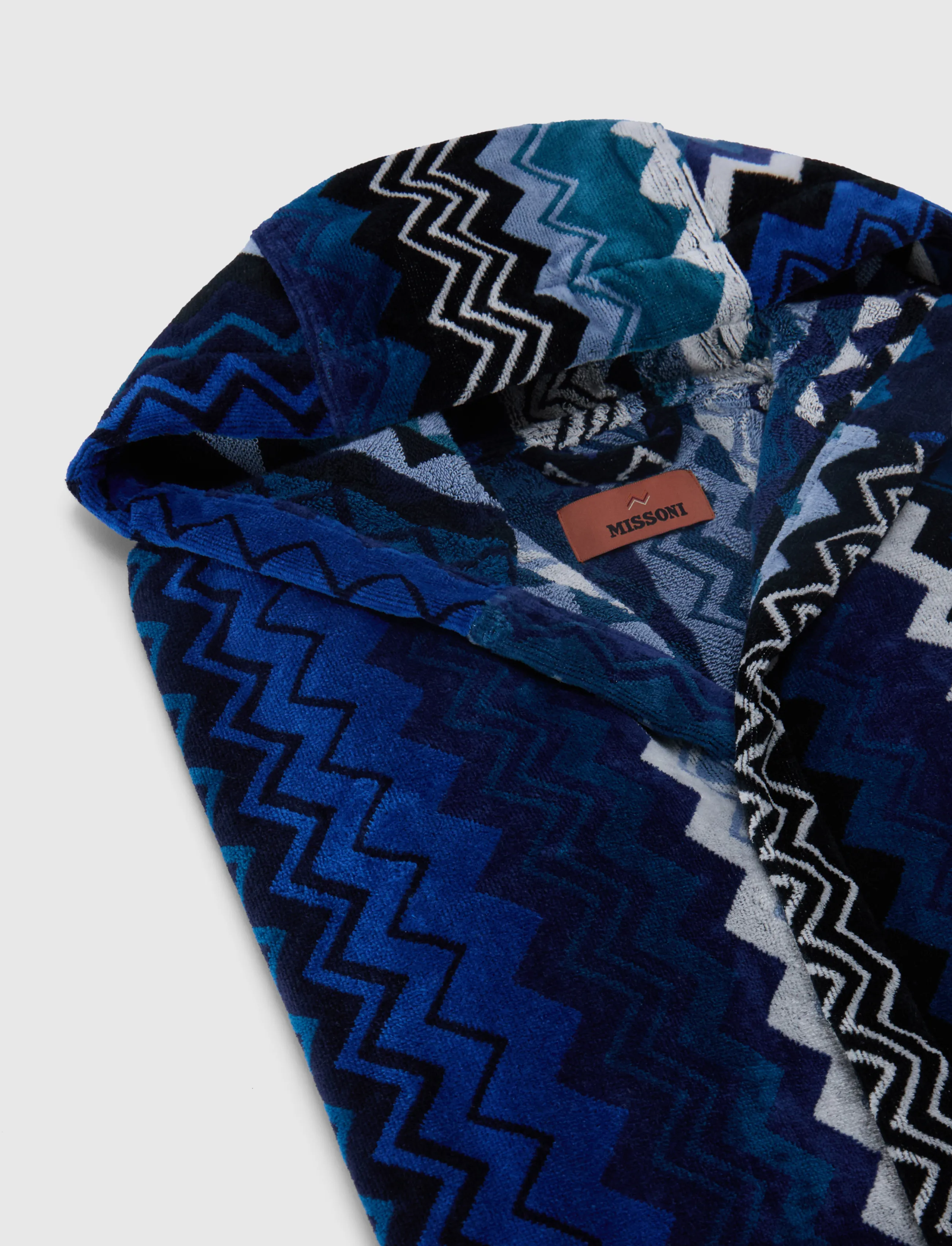 Missoni Home - GIACOMO HOODED BATHROBE M, 50 - blue - 1