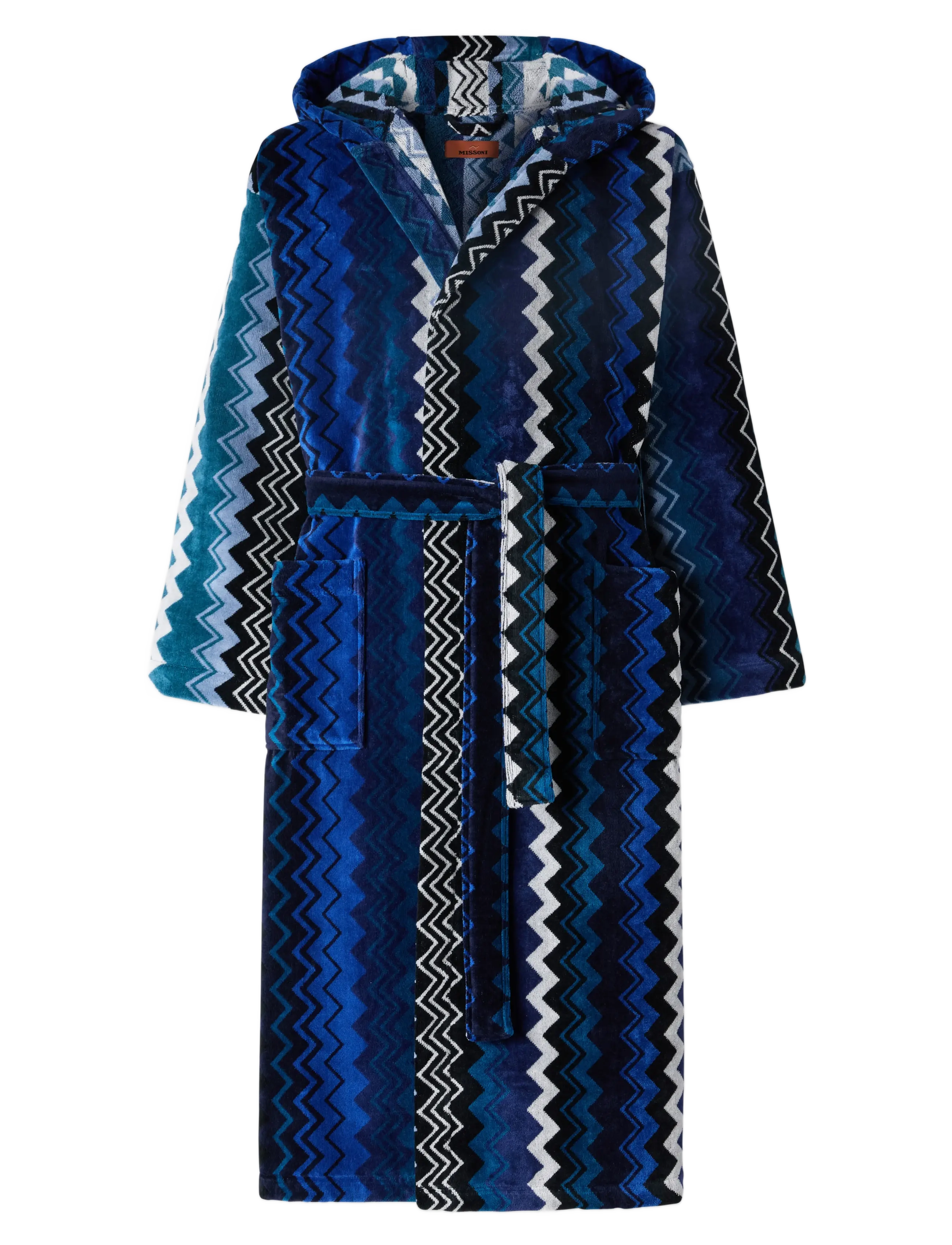 Missoni Home Giacomo Hooded Bathrobe Xs, 50, XS, Bathroom Textiles, Blau - Robes, Frauen