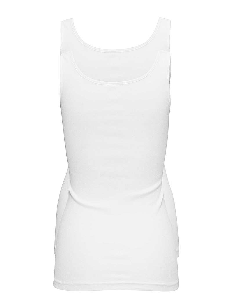 Missya - Lace wide strap 2 PACK - Överdelar - white - 2