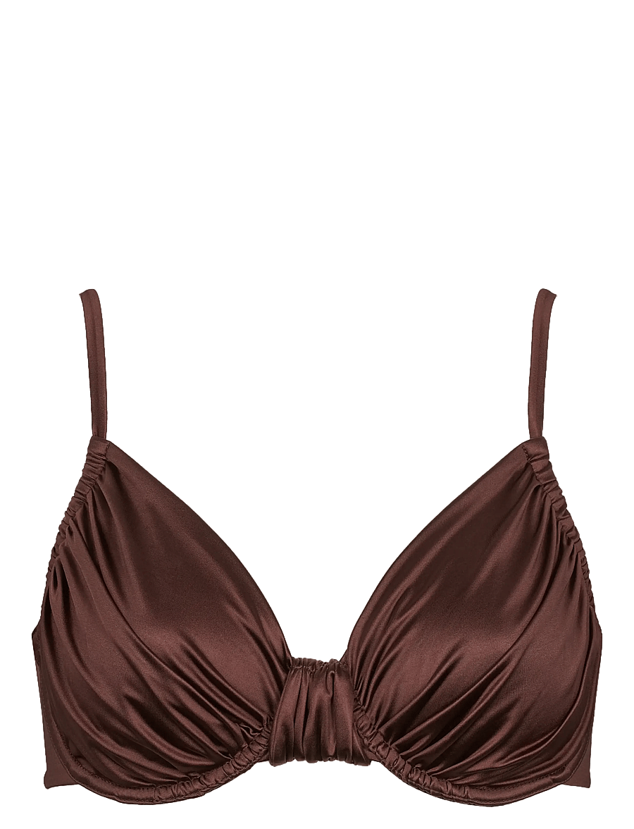 Missya - Fiji top - vielutėmis sutvirtintos bikinio liemenėlės - brown - 1