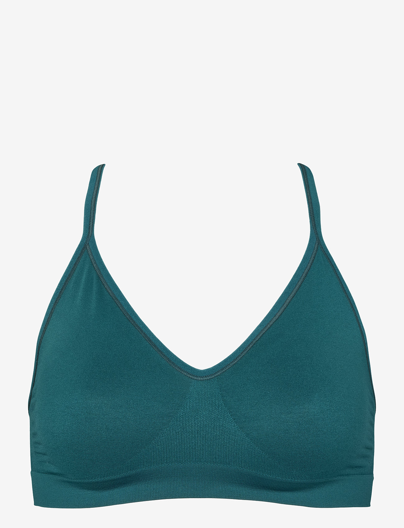 Missya - Lucia bra top solid - tank top rinnahoidjad - spurced up green - 0