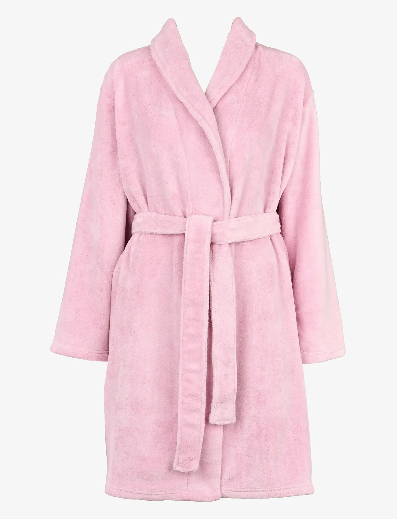 Missya - Cornflocker fleece robe short - bademäntel - pink mist - 0