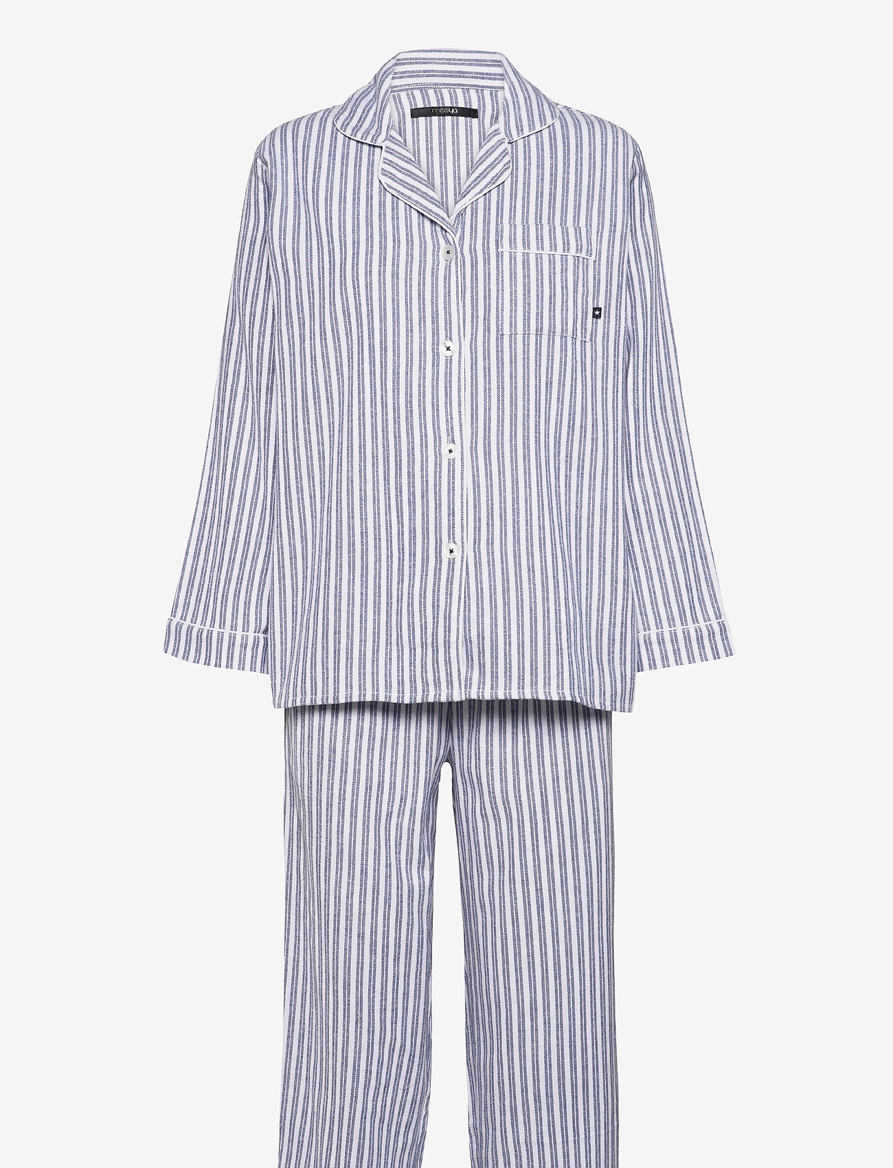 Missya - Parker pyjamas - julepyjamas - blue/ivory stripes - 0