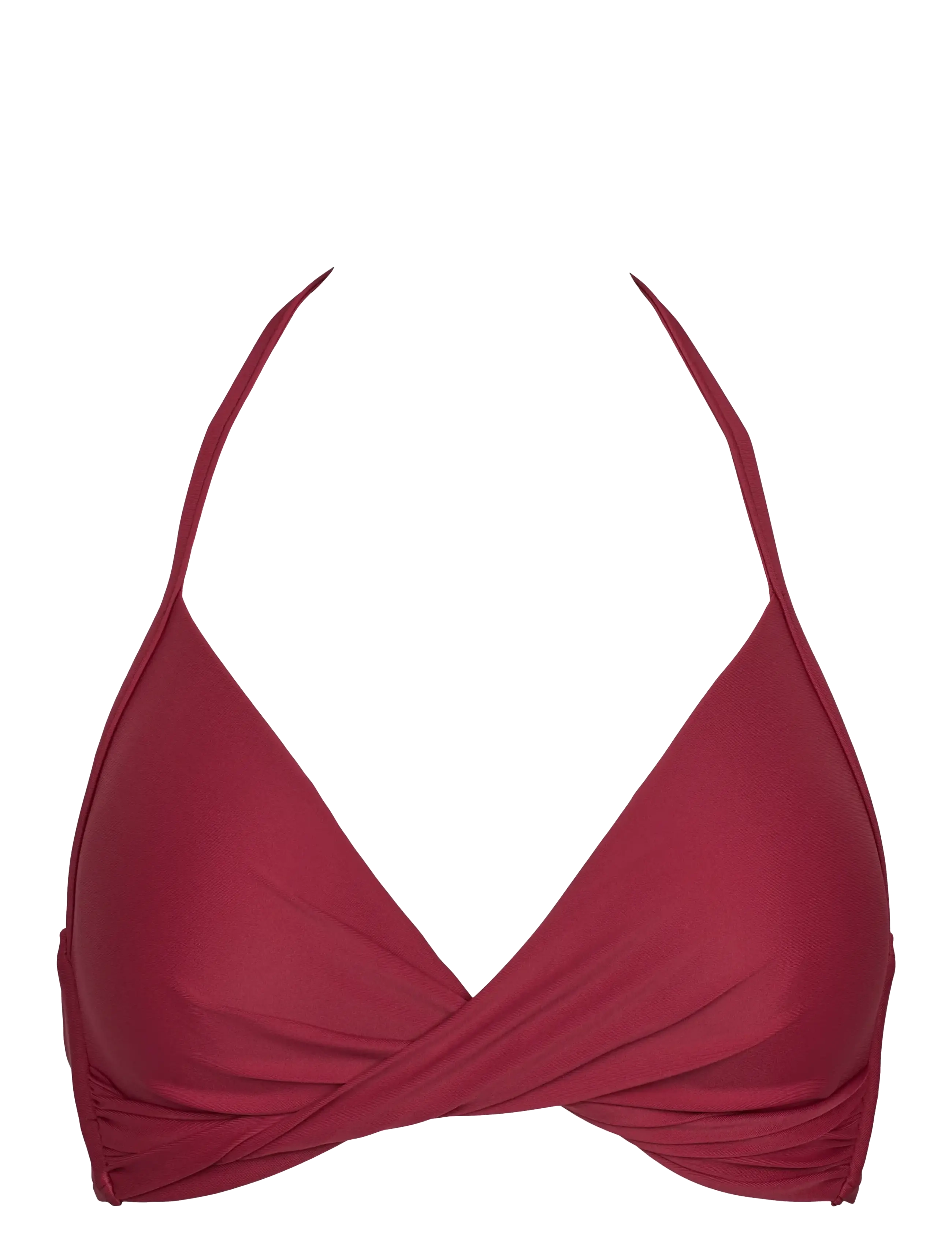 Missya Aaliyah top halterneck - Tøj - TIBETAN RED / burgundy