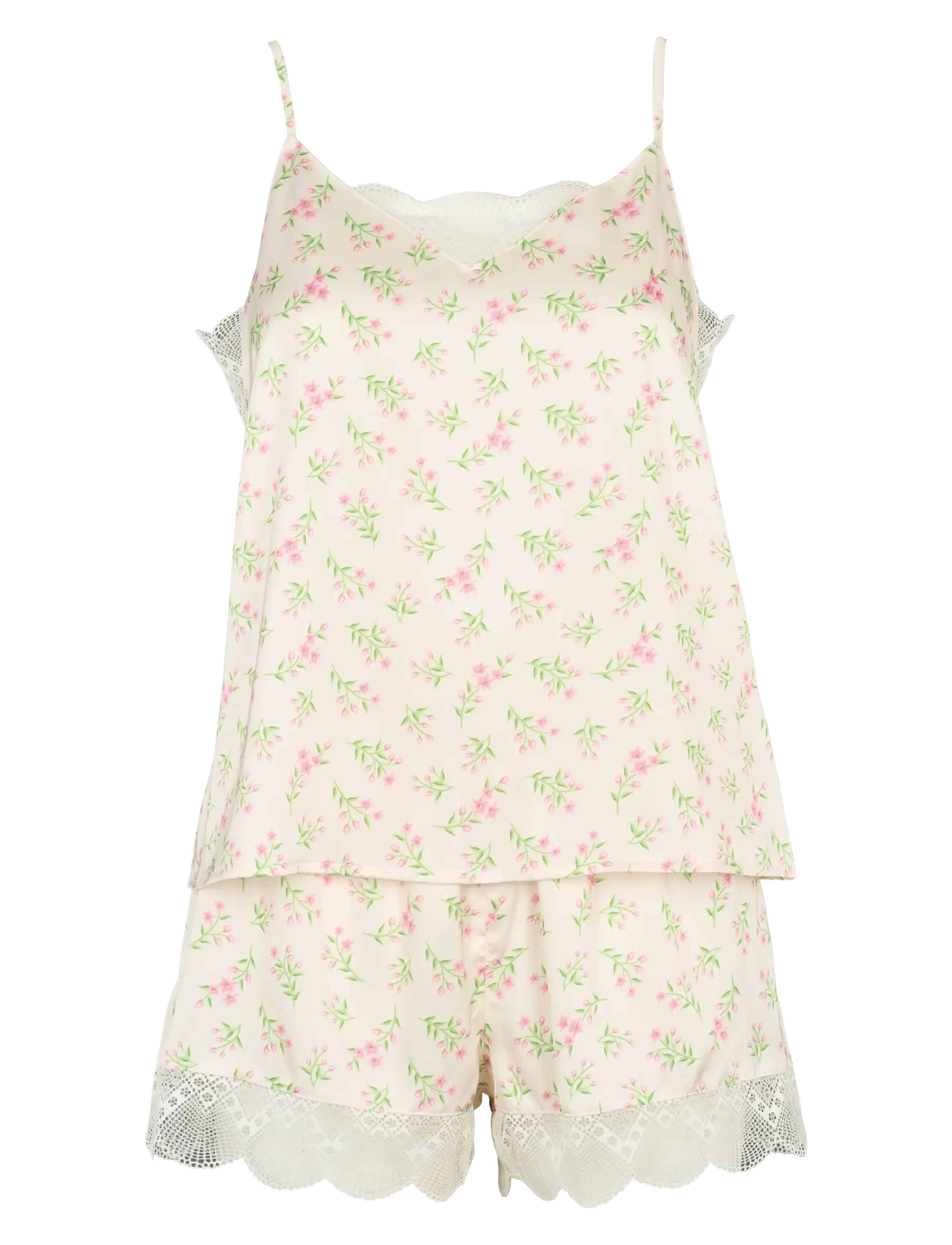 Missya Carla night set -  - LIGHT ROSE / cream