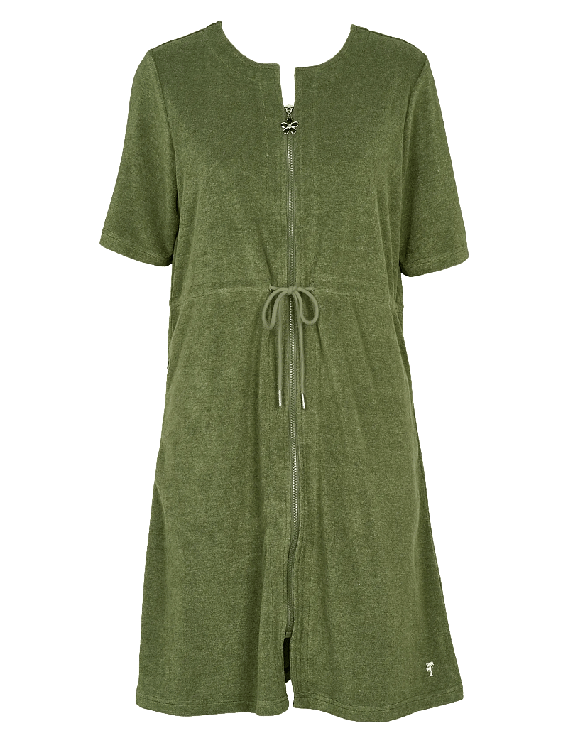 Missya - Terry dress - strandtøj - riffle green - 1