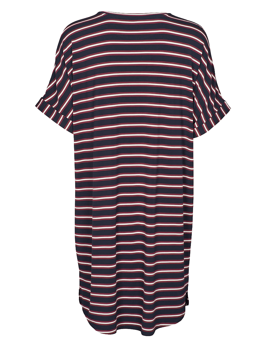 Missya - Softness stripe big shirt - natkjoler - blueberry blue - 1