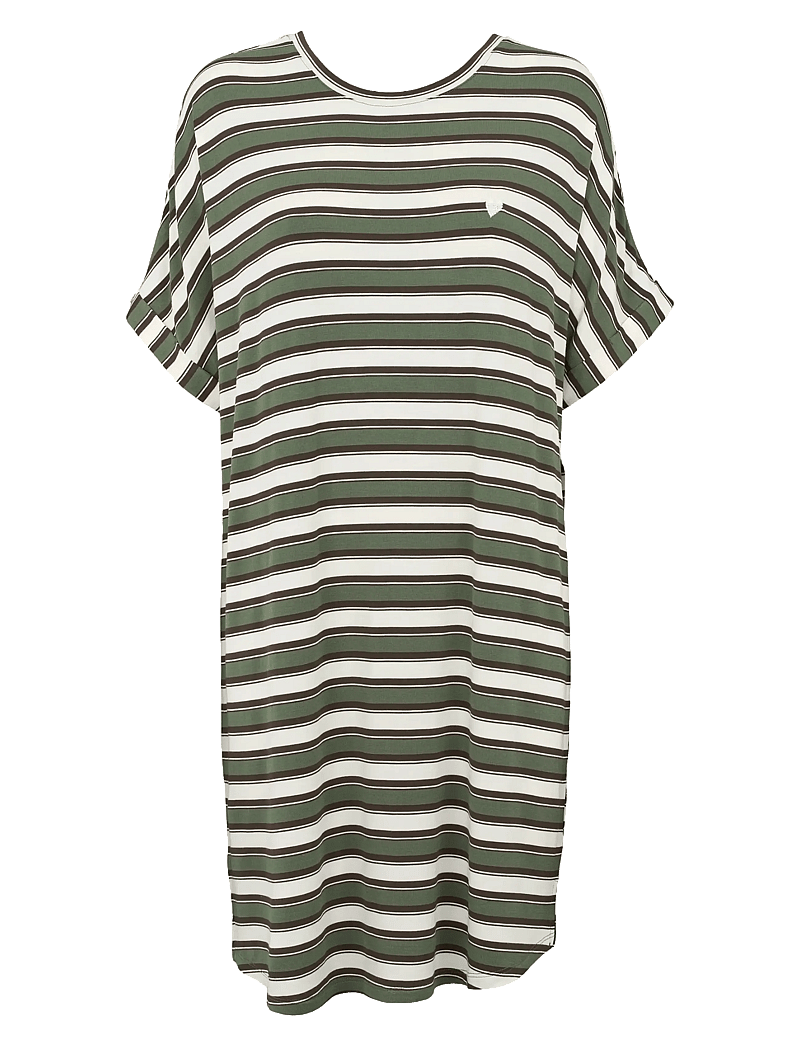 Missya - Softness stripe big shirt - nachthemden - dusty green - 0