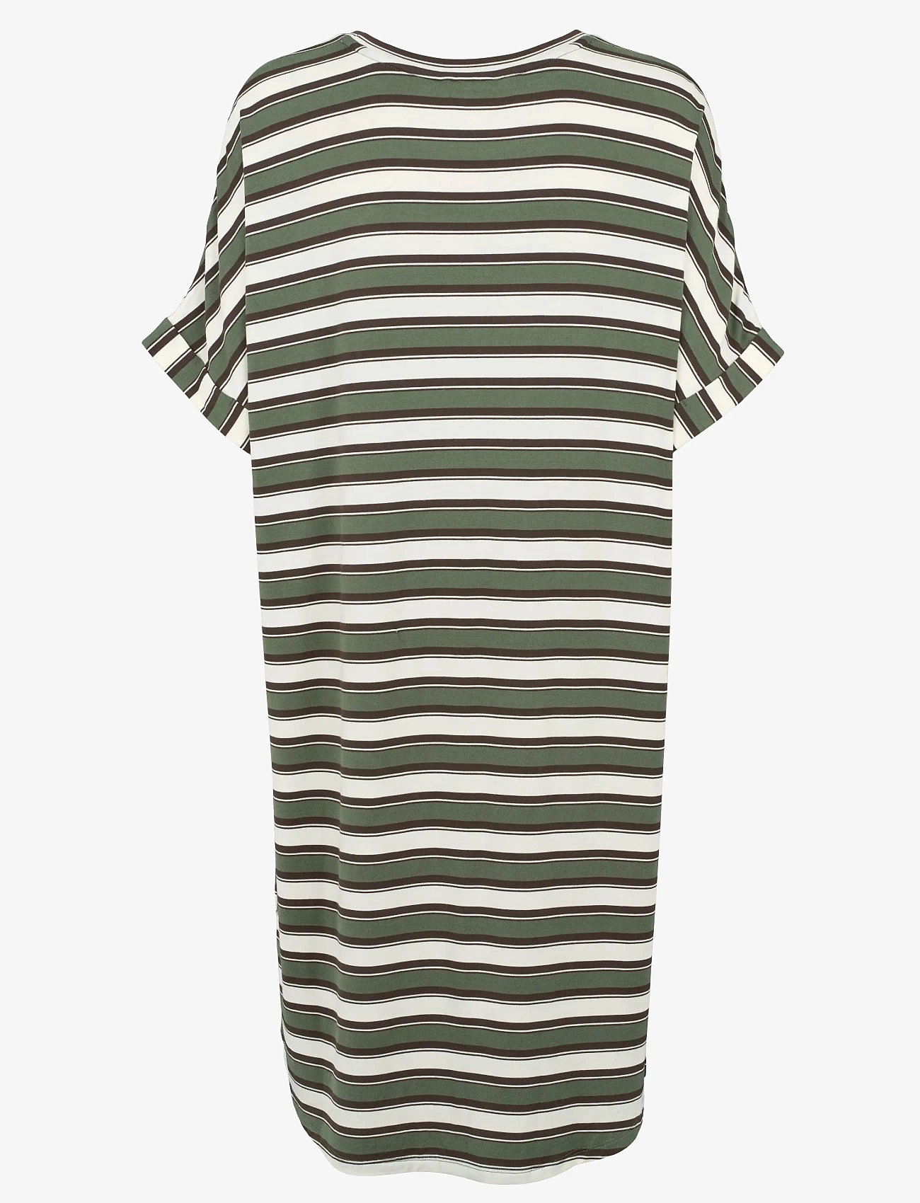 Missya - Softness stripe big shirt - nachthemden - dusty green - 1