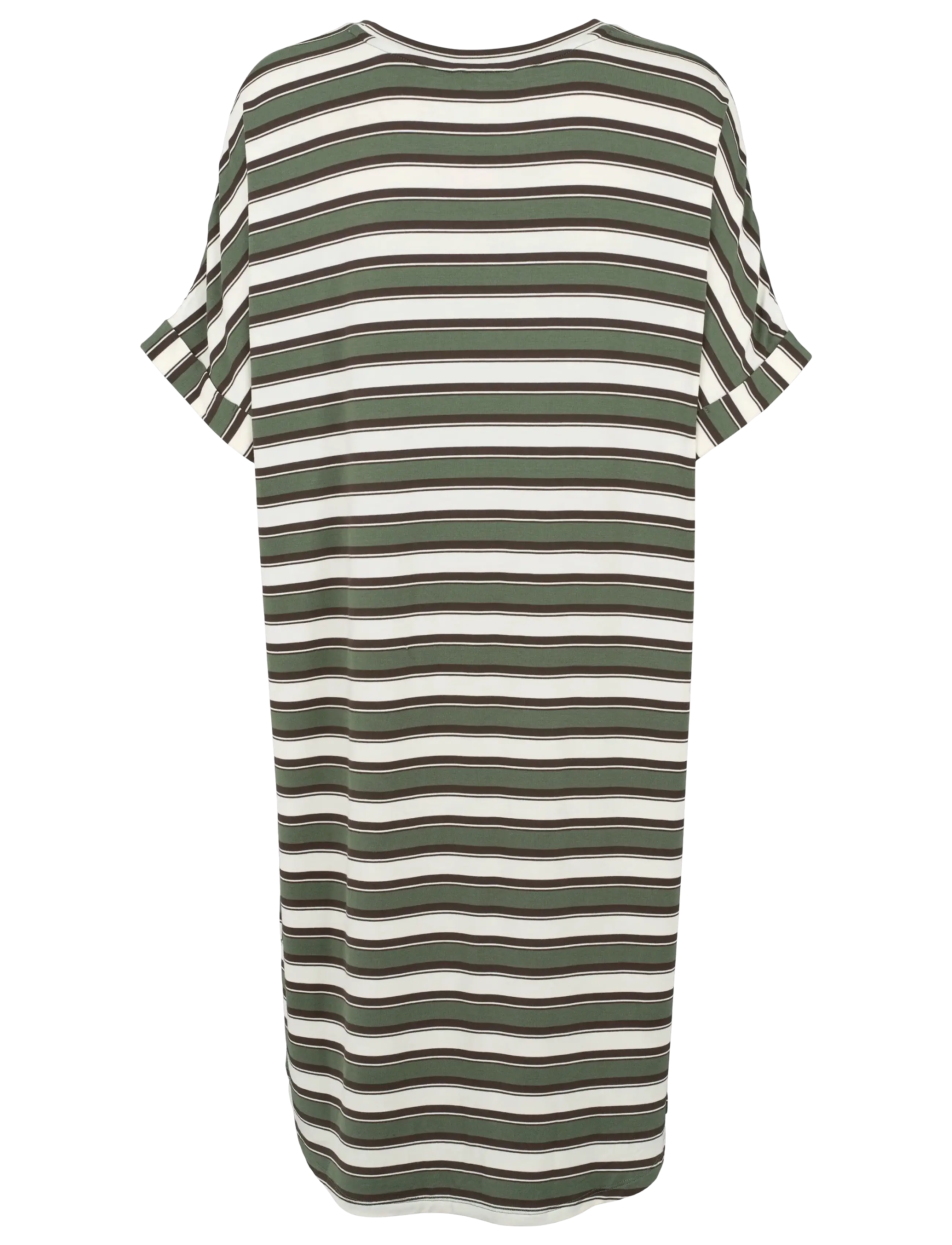 Missya - Softness stripe big shirt - nachthemden - dusty green - 1