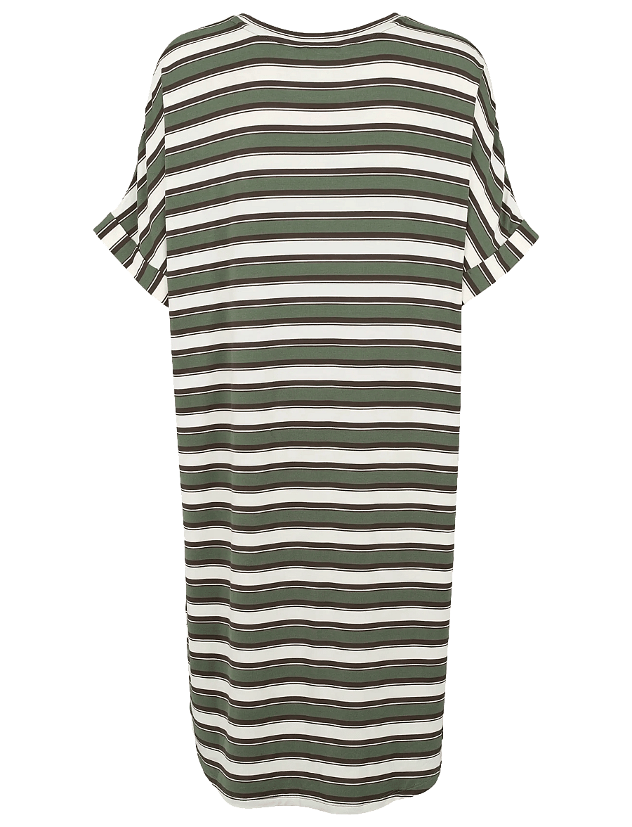 Missya - Softness stripe big shirt - nachthemden - dusty green - 1