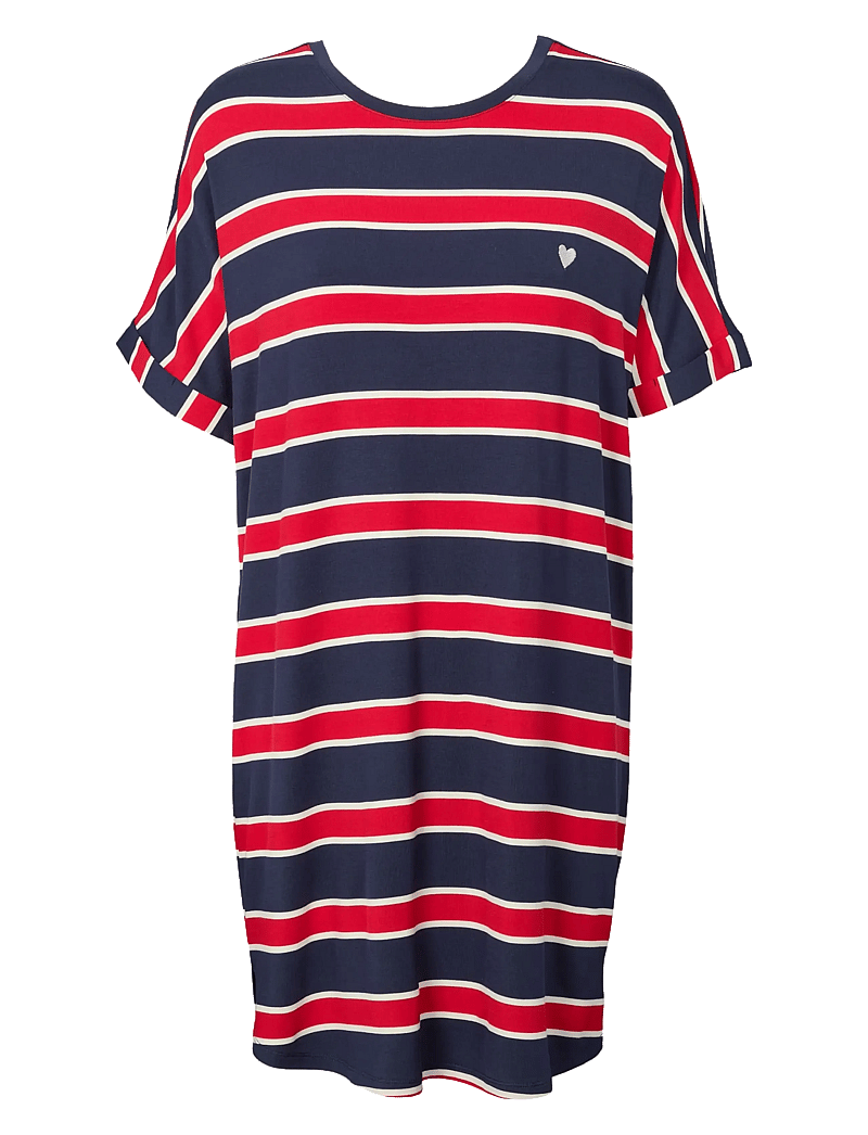 Missya - Softness stripe big shirt - nachthemden - midnight blue - 1