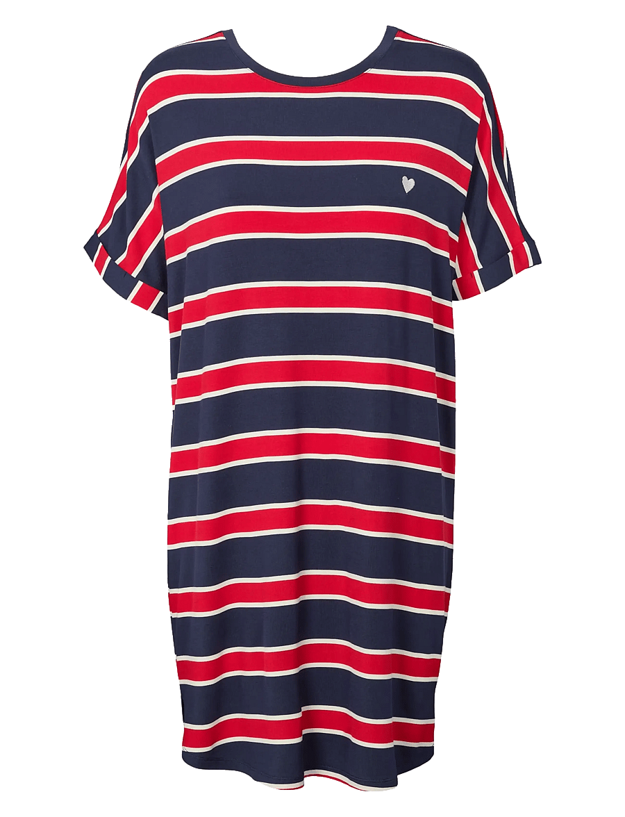 Missya - Softness stripe big shirt - nachthemden - midnight blue - 1