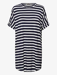 Missya - Softness stripe big shirt - laveste priser - navy - 0