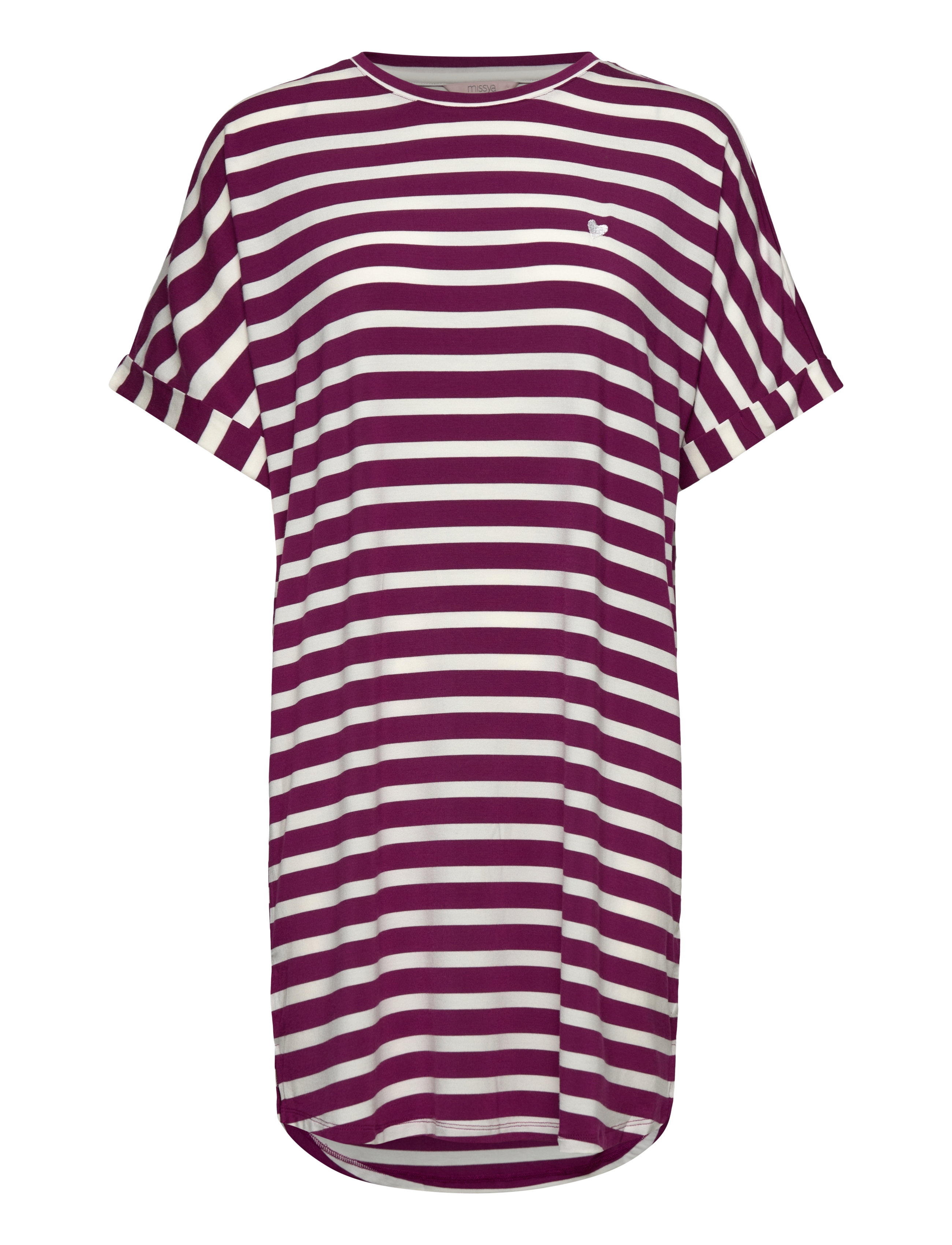 Softness stripe big shirt - PURPLE POTION