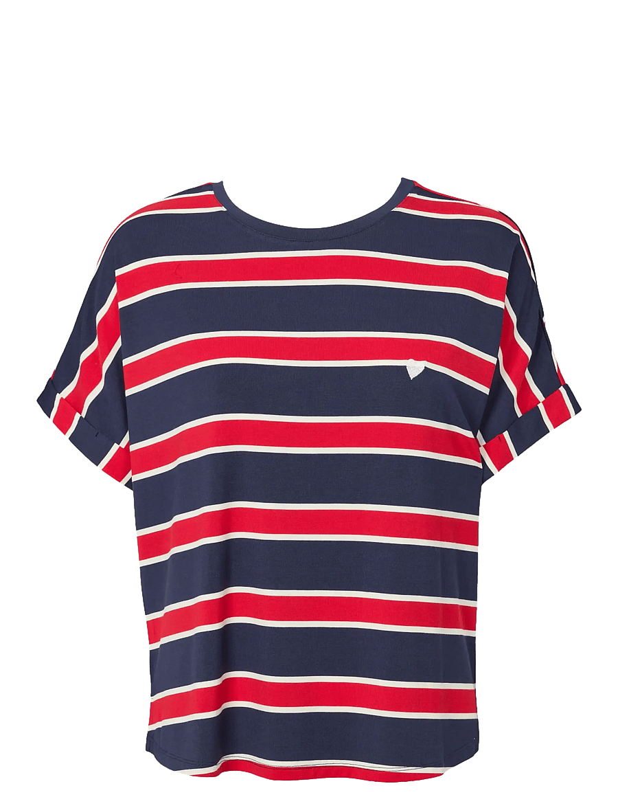 Missya - Softness stripe SS t-shirt - topid - midnight blue - 0