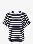 Softness stripe SS t-shirt - NAVY