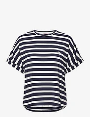 Missya - Softness stripe SS t-shirt - lowest prices - navy - 0