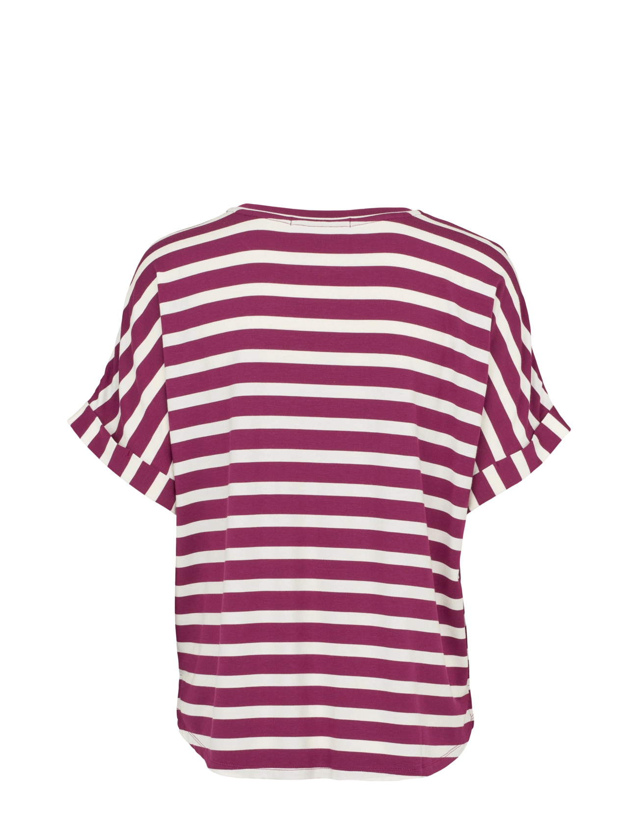 Missya - Softness stripe SS t-shirt - oberteile - purple potion - 1