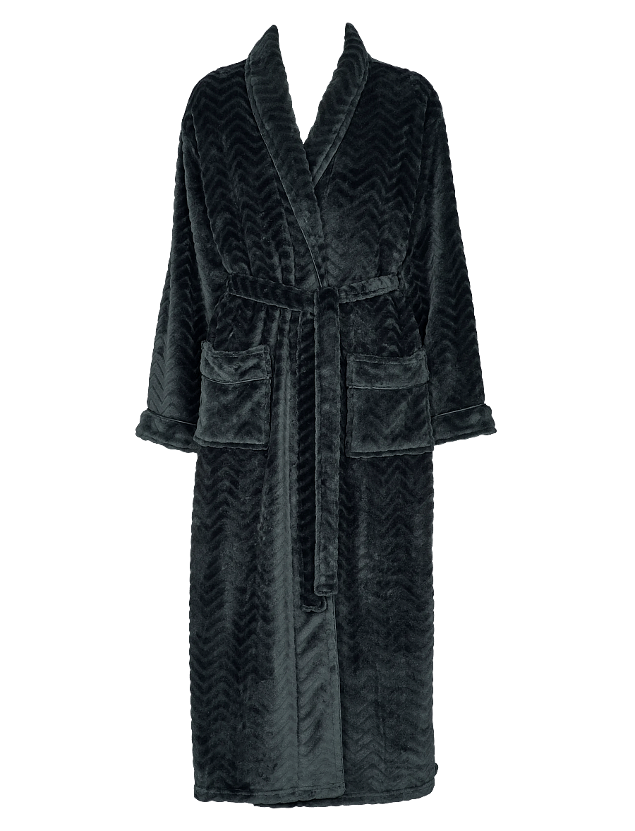 Missya - Filipa fleece robe long - morgonrockar - blueberry blue - 1