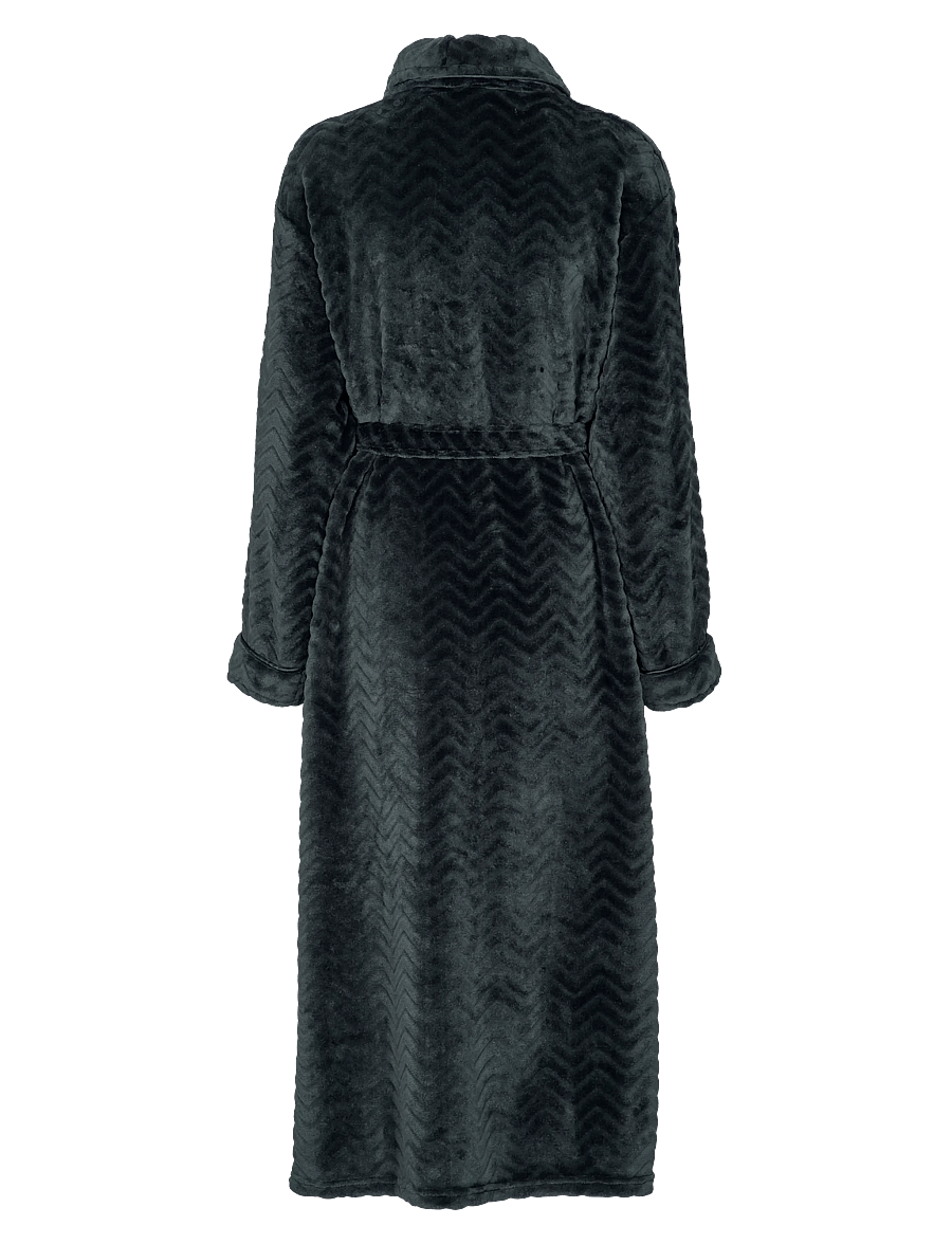 Missya - Filipa fleece robe long - morgonrockar - blueberry blue - 2