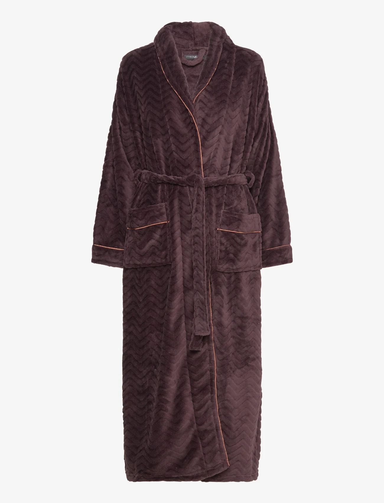 Missya - Filipa fleece robe long - geburtstagsgeschenke - dark brown - 0