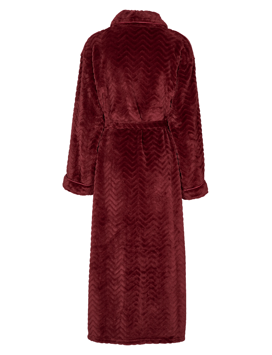 Missya - Filipa fleece robe long - morgonrockar - windsor wine - 2
