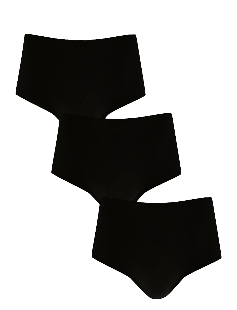 Missya - Seamless maxi 3-pack - nahtlose slips - black - 0