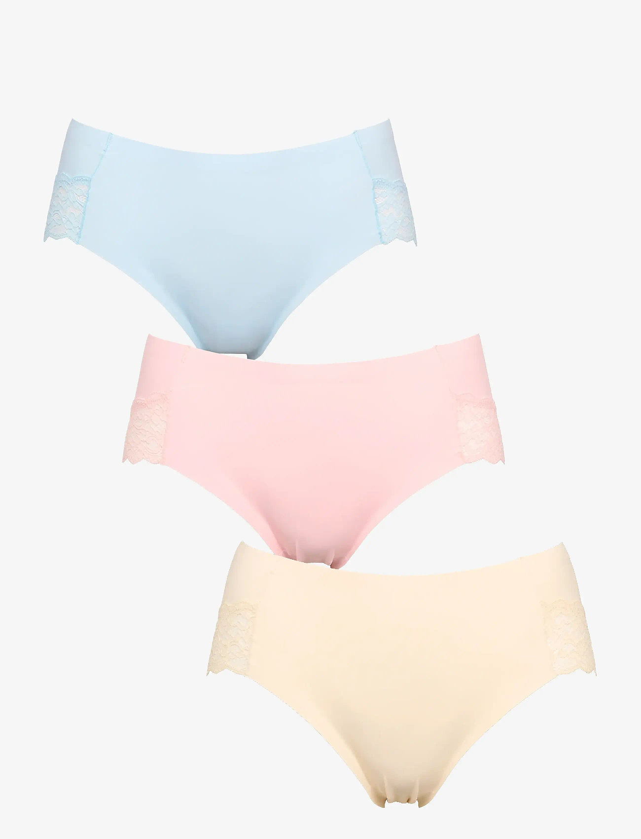 Missya - Seamless tai w lace 3-pack - bezvīļu biksītes - light blue - 1