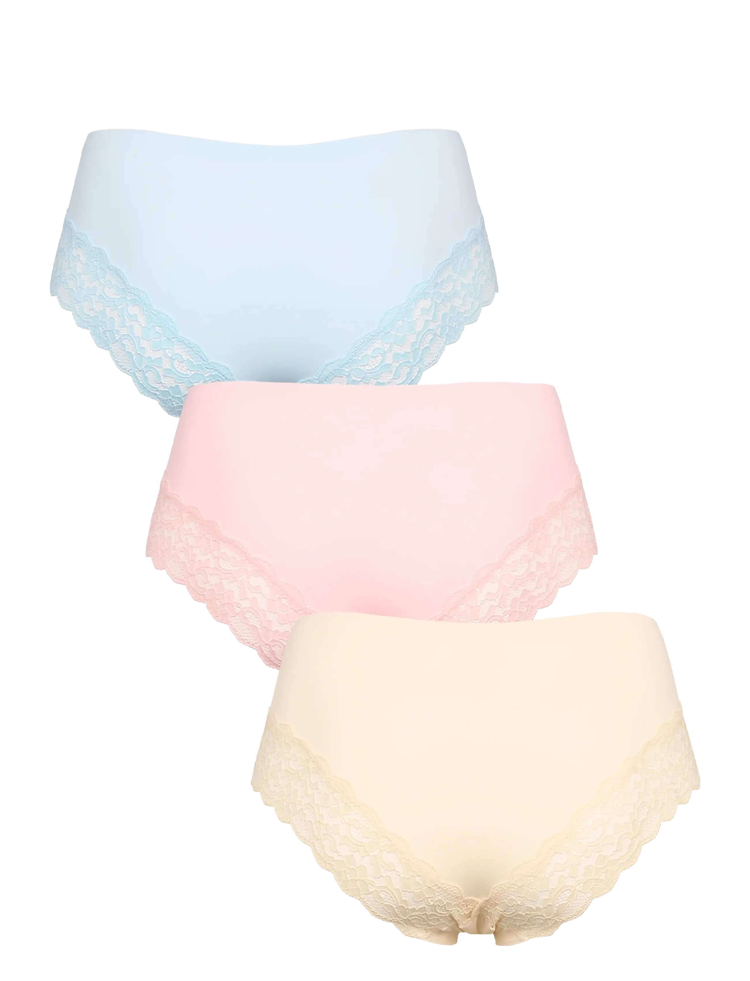 Missya - Seamless tai w lace 3-pack - majtki bezszwowe - light blue - 2