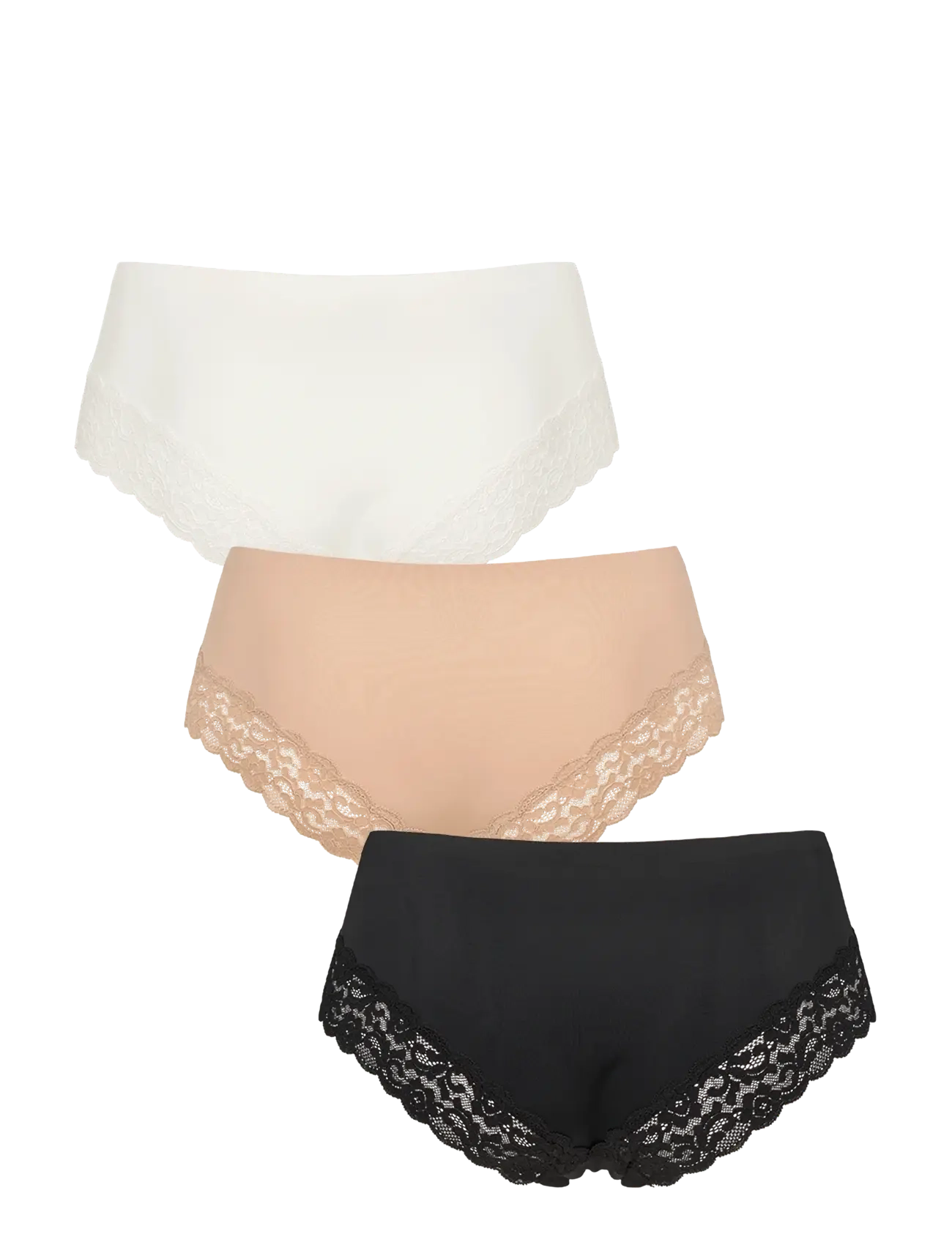 Missya - Seamless tai w lace 3-pack - seamless trusser - multi colour - 1