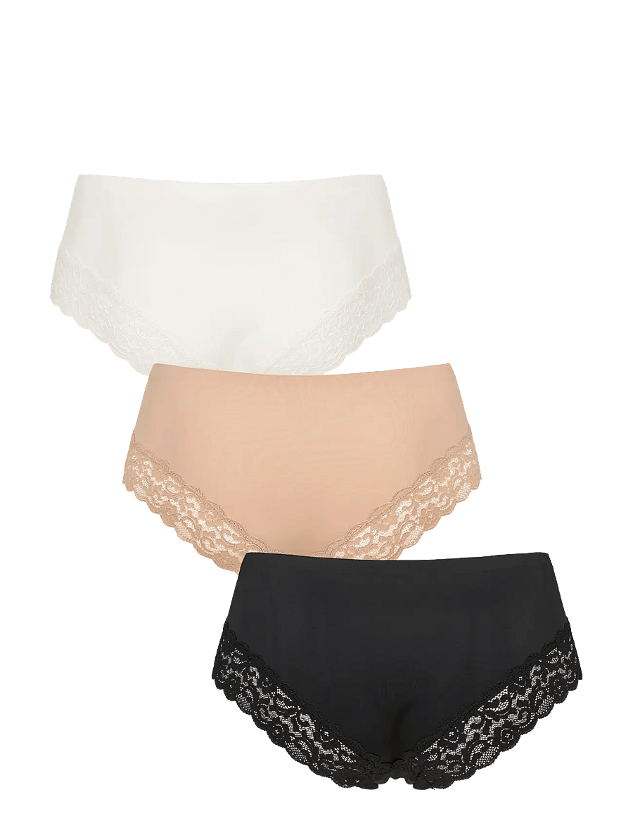 Missya - Seamless tai w lace 3-pack - saumlausar nærbuxur - multi colour - 1