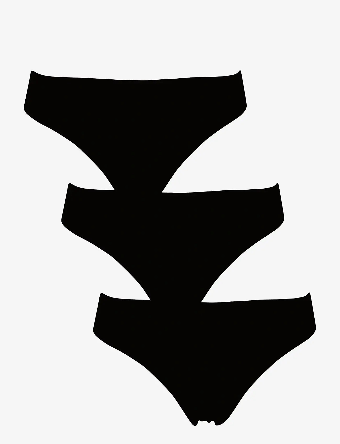 Missya - Seamless brazilian 3-pack - Õmblusteta aluspüksid - black - 0