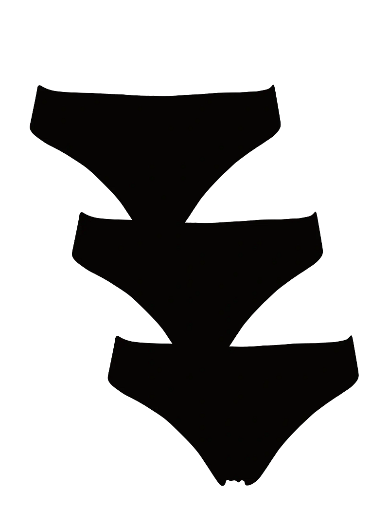 Missya - Seamless brazilian 3-pack - Õmblusteta aluspüksid - black - 0