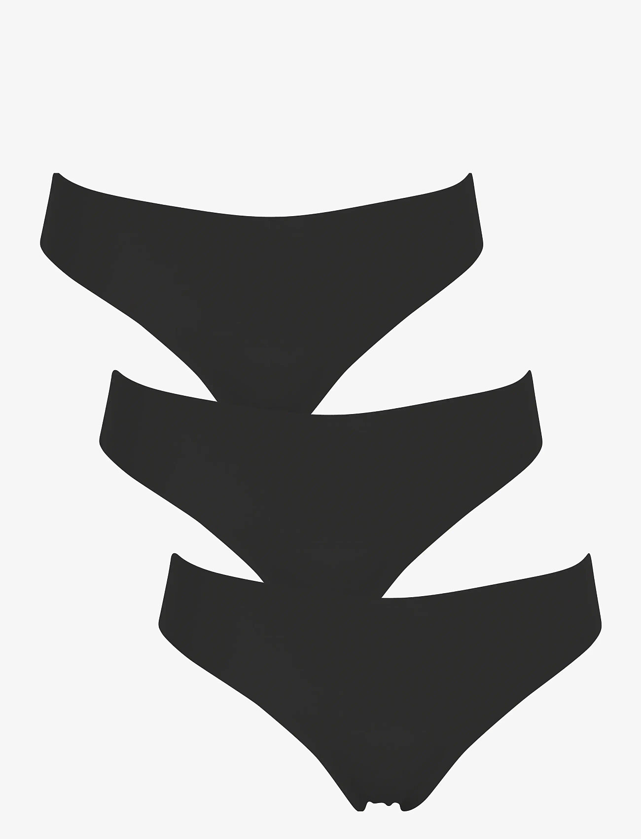 Missya - Seamless string 3-pack - nahtlose slips - black - 0