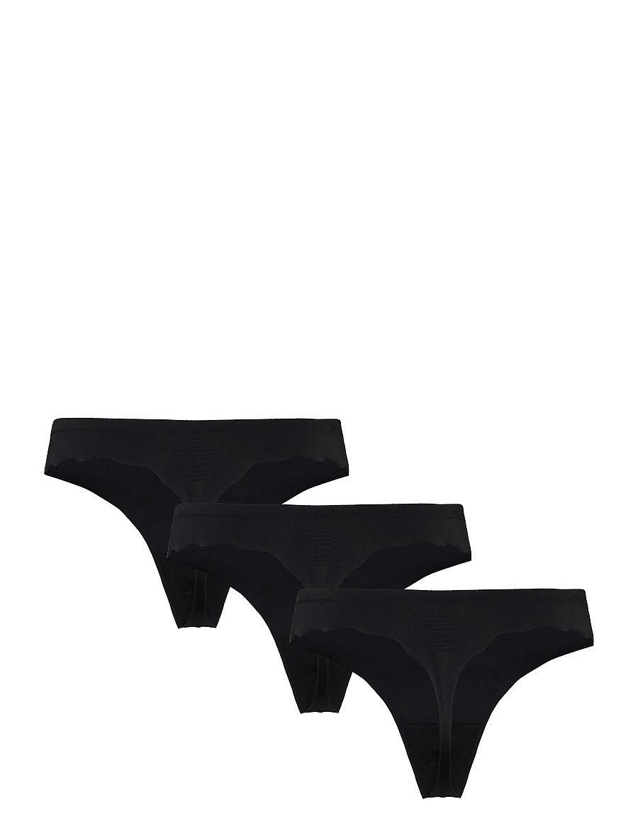 Missya - Seamless string 3-pack - Õmblusteta aluspüksid - black - 3
