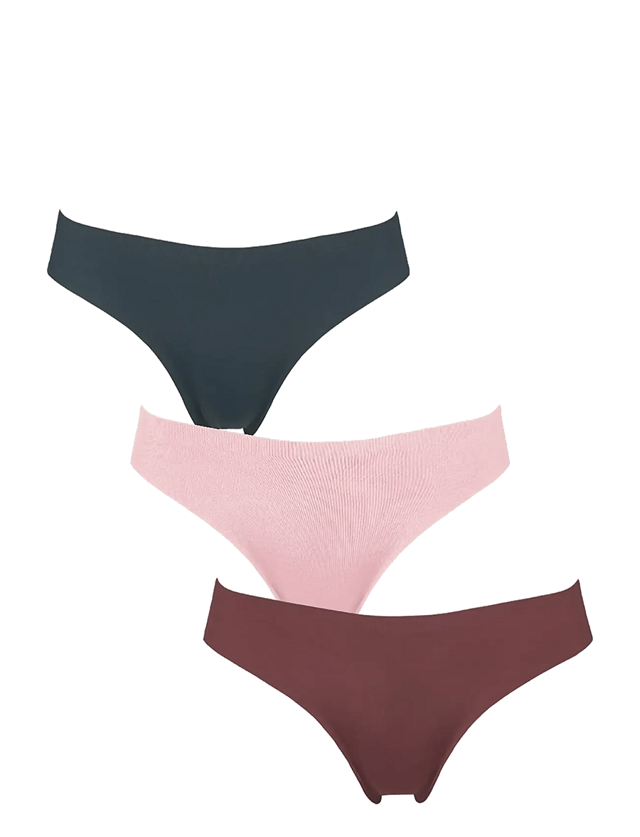 Missya - Seamless string 3-pack - stringtrosor - brown - 0