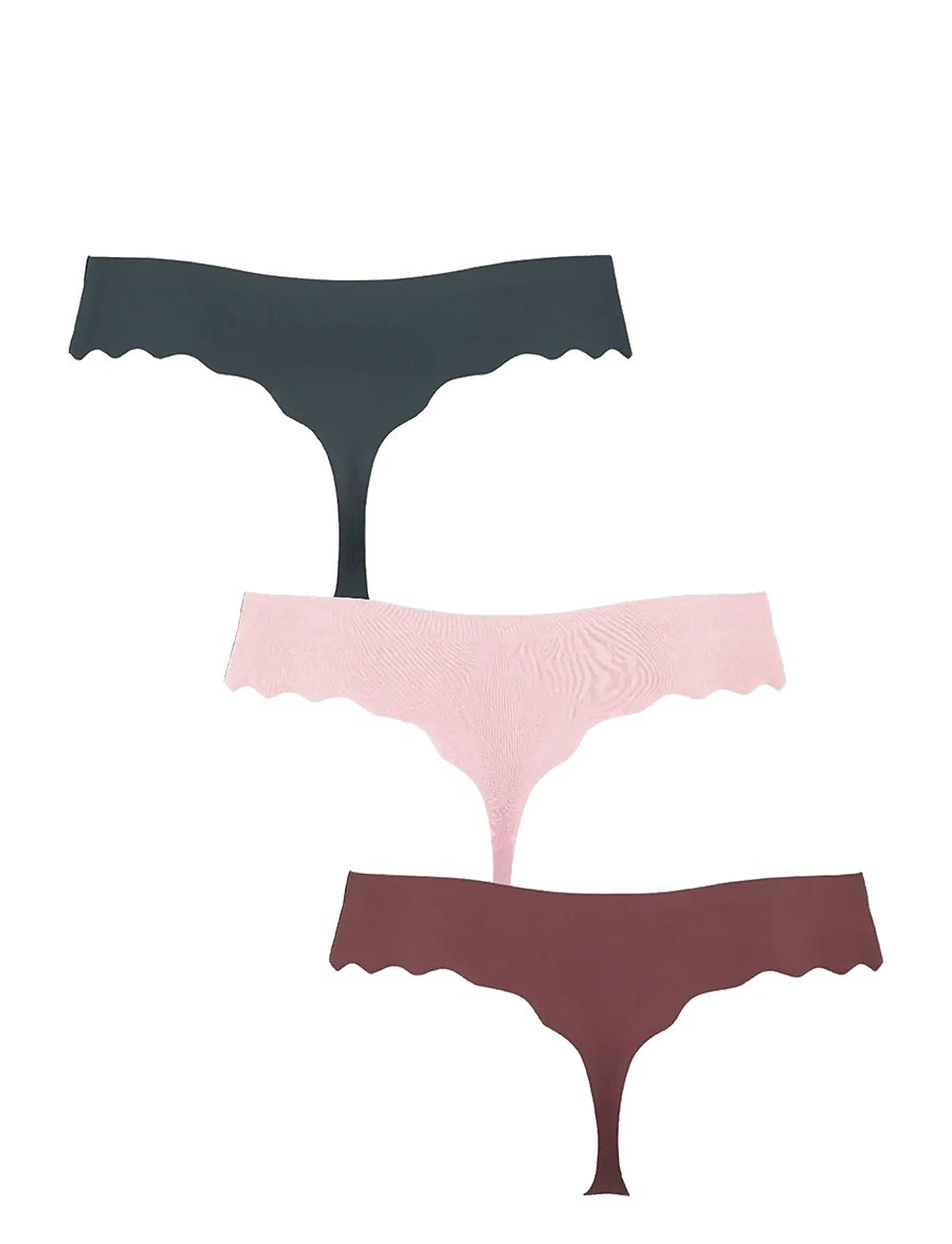 Missya - Seamless string 3-pack - stringtrosor - brown - 1
